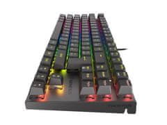 Genesis Gaming mechanikus billentyűzet THOR 303/TKL/RGB/Outemu Red/Wireless USB/CZ/SK elrendezés/Fekete