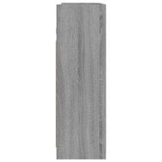 Greatstore szürke sonoma színű szerelt fa tükrös szekrény 62,5x20,5x64 cm