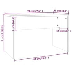 shumee fekete szerelt fa fésülködőszék 70 x 35 x 45 cm