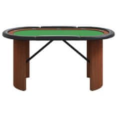 Greatstore 10-személyes zöld pókerasztal 160 x 80 x 75 cm