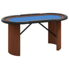 Greatstore 10-személyes kék pókerasztal 160 x 80 x 75 cm