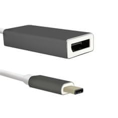 Qoltec adapter USB 3.1 Type C hím | DisplayPort csatlakozó