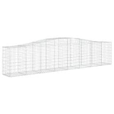 shumee 10 db íves horganyzott vas gabion kosár 400x50x80/100 cm