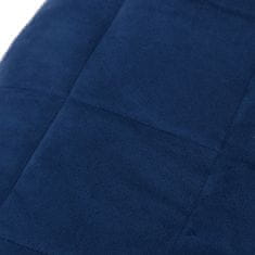 Greatstore kék szövet súlyozott takaró 220 x 235 cm 15 kg