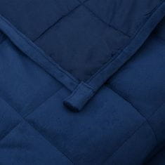 Vidaxl kék szövet súlyozott takaró 152 x 203 cm 7 kg 3154855