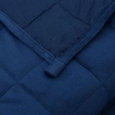 Greatstore kék szövet súlyozott takaró 220 x 235 cm 15 kg