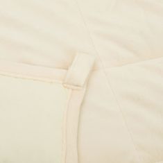 shumee világos krémszínű szövet súlyozott takaró 120 x 180 cm 9 kg