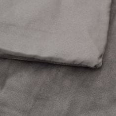 shumee szürke szövet súlyozott takaró huzattal 200 x 230 cm 9 kg