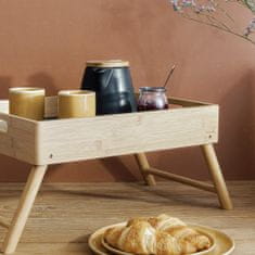 Homla BAMBOU Bambusz reggelizőasztal fekete 57x33 cm