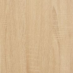Vidaxl 2 db sonoma tölgy színű szerelt fa fali polc 60 x 25 x 25,5 cm 836334
