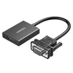 Ugreen CM513 adapter VGA / HDMI 0.15m, fekete