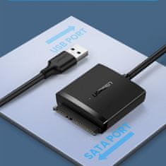 Ugreen CM352 adapter USB 3.0 - 2.5'' / 3.5'' SATA disk, fekete
