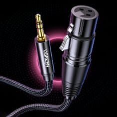 Ugreen AV182 audio kábel 3.5mm mini jack / XLR 1m, fekete