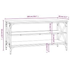 Vidaxl sonoma tölgy színű szerelt fa fali TV-szekrény 100x40x50 cm 825793