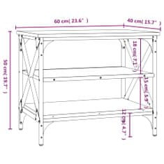 Vidaxl sonoma tölgy színű szerelt fa TV-szekrény 60x40x50 cm 825783