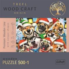 Trefl Wood Craft Origin puzzle karácsonyi kutyák 501 darab