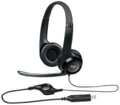 Logitech H390/Stereo/USB/Wire/Fekete