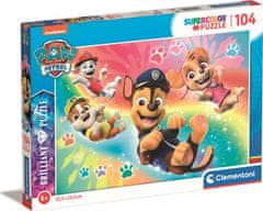 Clementoni Briliáns kirakós Paw Patrol: Chase, Skye, Marshal és Rubble 104 darab