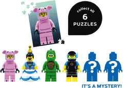 Chronicle Books Mini Puzzle LEGO Rejtélyes minifigura (kék kiadás) 126 darab