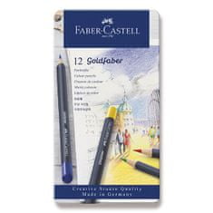 Faber-Castell Goldfaber zsírkréták, 12 színű ón dobozban