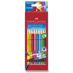 Faber-Castell Grip 2001 zsírkréták színes gumival 10 színben