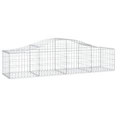 Greatstore íves horganyzott vas gabion kosár 200x50x40/60 cm