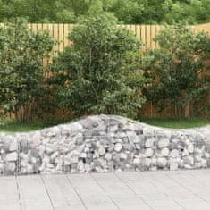 Greatstore íves horganyzott vas gabion kosár 200x50x40/60 cm