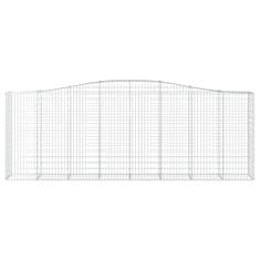 Greatstore 10 db íves horganyzott vas gabion kosár 400x50x140/160 cm