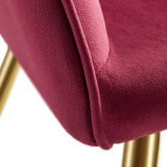 tectake 6 Marilyn bársony kinézetű szék, arany színű