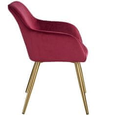 tectake 6 Marilyn bársony kinézetű szék, arany színű