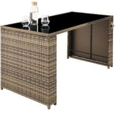 tectake Palermo rattan bútorkészlet 2+2+1