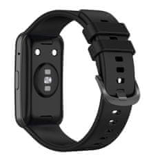 FIXED Szilikon szíj Szilikon szíj a Huawei Watch FIT FIXSSTB-1054-BK órához, fekete színű