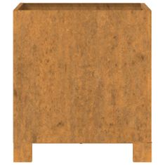 Greatstore szürke corten acél növénytartó lábbal 32 x 30 x 33 cm