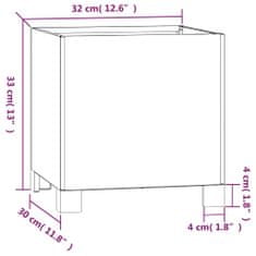 Greatstore szürke corten acél növénytartó lábbal 32 x 30 x 33 cm