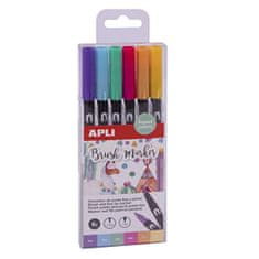 Apli Brush Duo marker készlet - pasztell színek 6 db