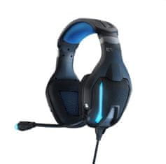 Energy Sistem fejhallgató ESG 5 Shock, játék fejhallgató Sound Vibration technológiával, omnidirekcionális mikrofonnal és kék LED-del