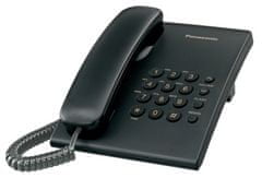 PANASONIC KX-TS500FXB - egyvonalas telefon, fekete színben