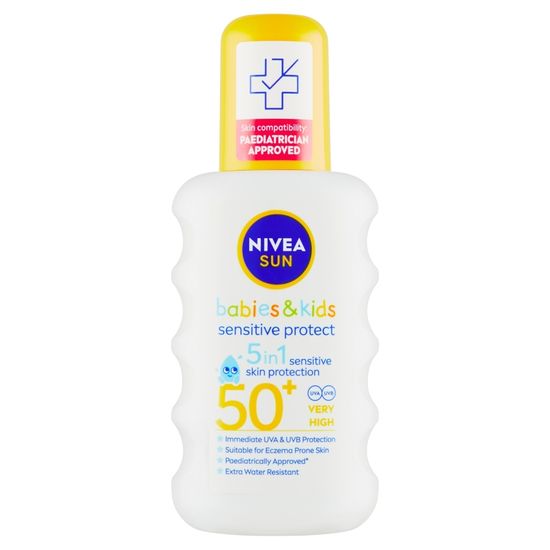 Nivea Sun Sensitive Protect gyermekbarnító spray OF 50+, 200 ml