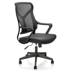 Halmar Santo irodai szék karfával - fekete