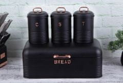 Berlingerhaus 4 darabos kenyérdoboz és ételdoboz készlet Black Rose Collection BH-6753