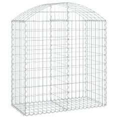 Vidaxl íves horganyzott vas gabion kosár 100x50x100/120 cm 153435