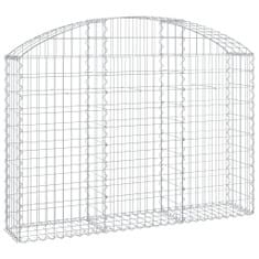 Greatstore íves horganyzott vas gabion kosár 150x30x100/120 cm