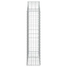 Greatstore íves horganyzott vas gabion kosár 100x30x120/140 cm