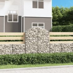 Greatstore íves horganyzott vas gabion kosár 100x30x120/140 cm