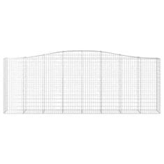 Greatstore 2 db íves horganyzott vas gabion kosár 400x50x140/160 cm