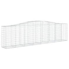 shumee 10 db íves horganyzott vas gabion kosár 400x50x100/120 cm