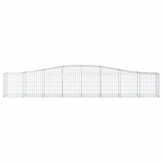 Greatstore 10 db íves horganyzott vas gabion kosár 400x50x60/80 cm