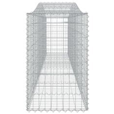 shumee 10 db íves horganyzott vas gabion kosár 400x50x80/100 cm