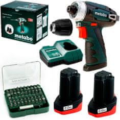 Metabo 12 V 34 Nm PowerMaxx BS Basic Metabo csavarhúzó + bitek 12V 34Nm