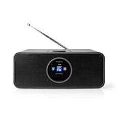 Nedis RDIN4000BK - Internet rádió - asztali/tabletop/Bluetooth/Wi-Fi/FM/Internet/2.4"/Kikapcsoló időzítő/42W/ébresztőóra/fekete